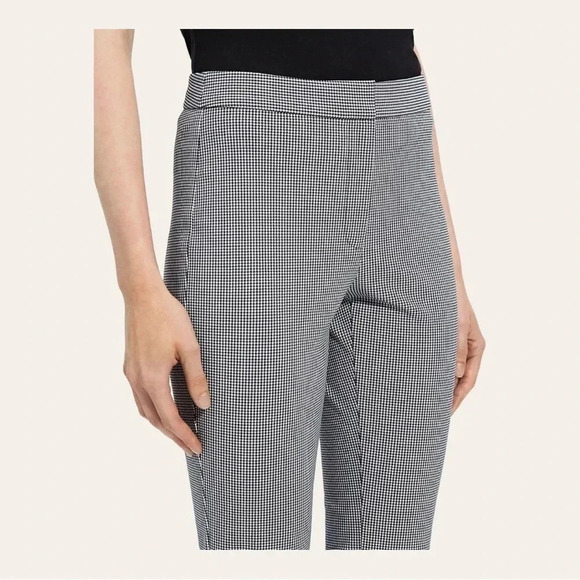 0413. Theory CROPPED‎ TROUSER HOUNDSTOOTH PATTERN BLACK/WHITE IN COLOR SIZE 2 - Picture 5 of 16